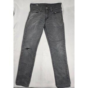 Levis 511‎ Gray Slim Fit Stretch Jeans 30X32  Red Tab (R) Tag Distressed